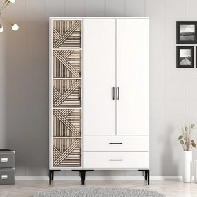 Šatníková skriňa Kiara PT (biela). Akcia -18%. Vlastná spoľahlivá doprava až k Vám domov. 1088436
