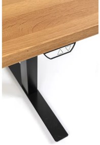 Office Jackie Oak Black písací stôl 160x80 cm svetlohnedý