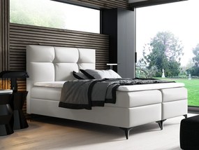 Kontinentálna posteľ Durian, Rozmer postele: 120x200, Dostupné poťahy: ekokoža Soft 017 (biela)