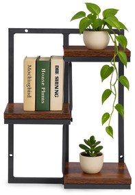 ModernHome Nástenná polica na kvety - 3 úrovne ModernHome