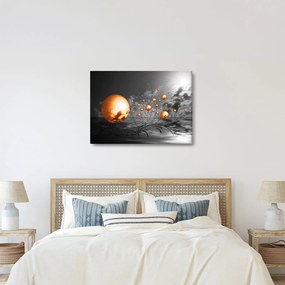 Obraz oranžových abstraktných gulí (70x50 cm)