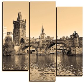 Obraz na plátne - Karlov most v Prahe - štvorec 3259FD (75x75 cm)