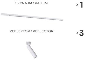 Zuma Line 3559 - Bodové svietidlo pre lištový systém LULU 3xGU10/35W/230V biele