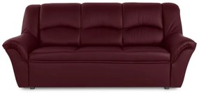 Kožená pohovka 3 DUBAJ LUX, vínová (K-56)