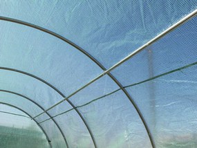 GARDEN LINE Záhradný fóliovník 10-segmentový, záhradný polytunel 10 × 5 × 2 m s krídlovými dverami TUN5108