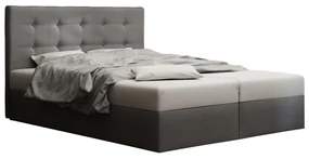 Manželská posteľ Boxspring 140 cm Duel 1 (sivá) (s matracom a úložným priestorom). Vlastná spoľahlivá doprava až k Vám domov. 1046426