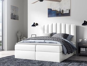 Kontinentálna posteľ Beatriz, Rozmer postele: 180x200, Dostupné poťahy: ekokoža Soft 017 (biela)