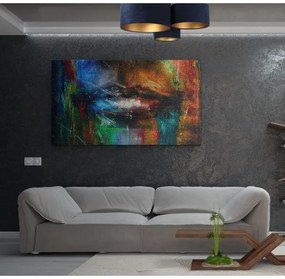 Stropné svietidlo SPACE 3xE27/60W/230V modrá/zlatá