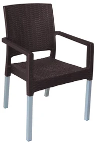 Záhradná stohovateľná stolička Ratan Lux, wenge