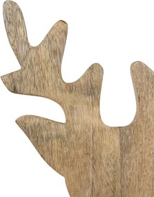 Dekorácia hlava jeleňa z mangového dreva na podstavci Deer - 40*20*90cm