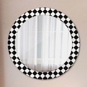 Okrúhle ozdobné zrkadlo Šachový stôl fi 70 cm