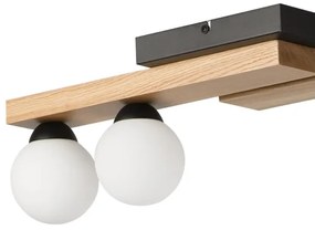 Luster na lanku CORTINA 2xE27/15W/230V + 2xG9/5W/230V čierna/dub