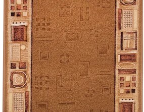 Koberce Breno Behúň JENA 35, šíře role 100 cm, hnedá, viacfarebná