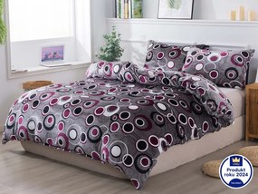 XPOSE® Mikroplyšové obliečky HEDVIKA Exclusive - sivé/slivkové