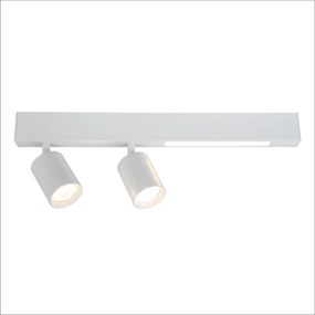 Stropné svietidlo Magnet, 2x biele kovové tienidlo + 1x LED 5W, w