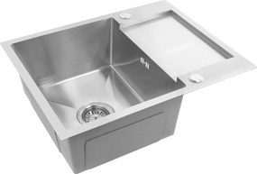 Rea Paul, 1-komorový oceľový drez 600x480x185 mm, brúsená oceľ, ZLE-06009