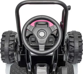 Elektrický traktor Milly Mally s prívesom ružový