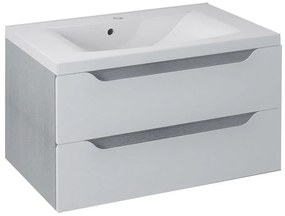 Sapho Sapho, WAVE umývadlová skrinka 79,7x45x47,8cm, biela/dub strieborný (WA082), WA080-3011