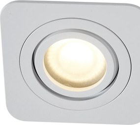 Sada 6 zaoblených zapustených bodových svetiel biela GU10 50 mm otočné a naklápacie IP44 - Alberto