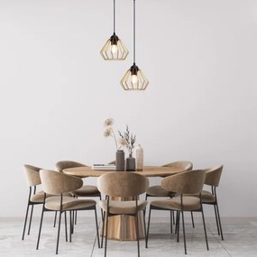 Luster na lanku CEED GOLD 2xE27/60W/230V pr. 28 cm čierna/zlatá
