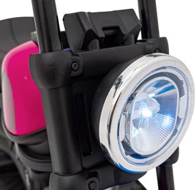 Ramiz Chopper FASTER batériová motorka pre deti Ružová + FM rádio + Audio panel + LED