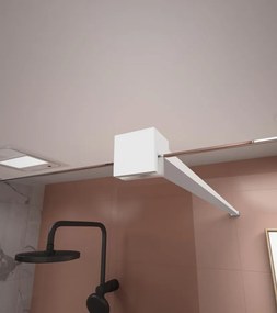 Erga Paris, sprchová zástena Walk-In 50x200 cm, 8mm číre sklo, biely matný profil, ERG-V02-PARIS-050x200-CL-WH