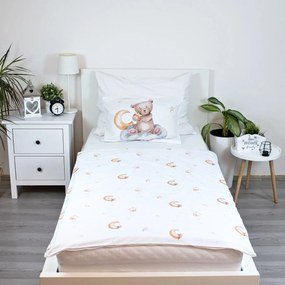 Obliečky do detskej postieľky Medvedík s balónikmi - 100% bavlna - 40x60 cm + 100x135 cm