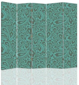 Gario Paraván Krása v tyrkysovej farbe Rozmery: 180 x 170 cm, Prevedenie: Klasický paraván