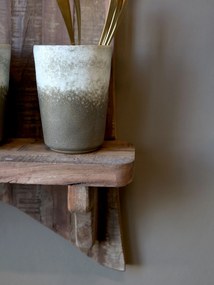 Hnedá antik drevená polička Grimaud Unit - 41*15*67 cm