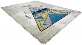 Dywany Łuszczów, Detský kusový koberec Petit Tipi grey, 140x190, modrá, detská izba