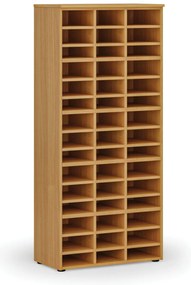 Triediaci regál PRIMO WOOD, 800 x 420 x 1781 mm, 45 priehradok, buk