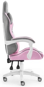 Herné kreslo Rainbow Pink Gray Mesh
