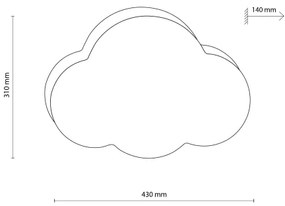 Brilagi - Detské stropné svietidlo NIMBUS MINI 2xE27/15W/230V 31x43 cm biela