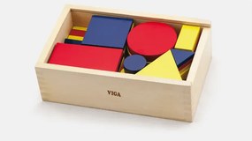 Logické kocky Viga 56164 geometrické obrazce