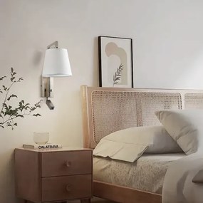 Brilagi - LED Nástenná lampa RAYA 1xE14/40W/230V + LED/3W biela/matný chróm