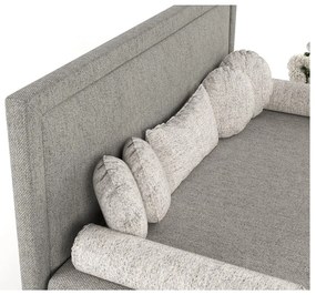 Sivá čalúnená jednolôžková posteľ 90x200 cm Scala – Maison de Rêve