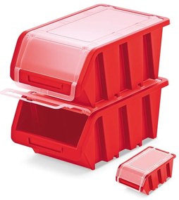 Úložný box uzatvárateľný 49 × 29,8 × 21 cm, červená