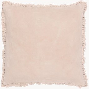 Zamatový vankúš s volánikmi a výplňou z kačacieho peria Bertie