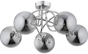Prisadený luster BANKO 5xE14/10W/230V lesklý chróm