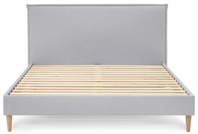 Sivá dvojlôžková posteľ Bobochic Paris Sary Light, 180 x 200 cm