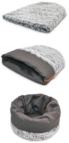 Sivý pelech pre domáceho miláčika ø 33 cm Snuggle Bed 3in1 Husky Grey S – P.L.A.Y.