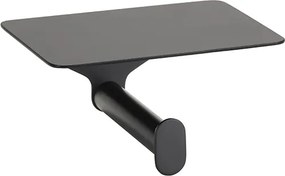 Bemeta Design ORGANIC BLACK: Držiak toaletného papiera, s poličkou - 167112150