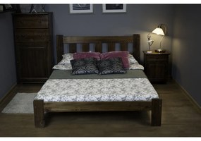 Posteľ BRITA 160x200cm z masívu borovice Jelša