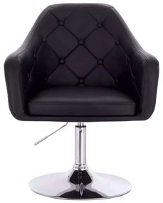 LuxuryForm DESIGN Kreslo ANDORA na striebornom tanieri - čierne