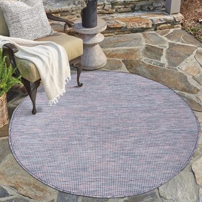 Dekorstudio Šnúrkový okrúhly koberec PALM 2778 - ružovomodrý Priemer koberca: 200cm