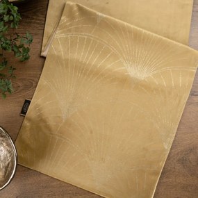 Dekorstudio Elegantný zamatový behúň na stôl BLINK 14 zlatý Rozmer behúňa (šírka x dĺžka): 35x140cm