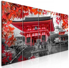 Artgeist Obraz - Kyoto, Japan (5 Parts) Narrow Veľkosť: 225x90, Verzia: Premium Print