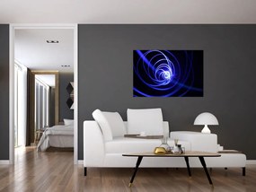 Obraz modrých špirál (90x60 cm)