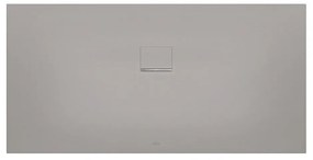 VILLEROY &amp; BOCH Squaro Infinity obdĺžniková sprchová vanička z materiálu Quaryl, dlhou orezanou stranou ku stene, protišmyk (C), 1800 x 900 x 40 mm, Grey, UDQ1890SQI2BV-3S