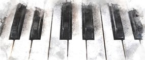 Obraz - Piano, aquarel (120x50 cm)